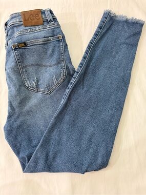 Lee Women's Mid Wash High-Rise Skinny Jeans - Light Blue